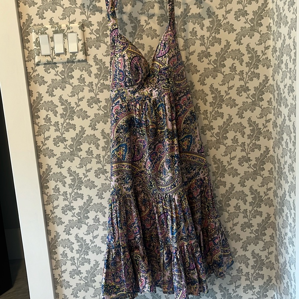 Halter midi dress; padded; brand Plenty; good condition